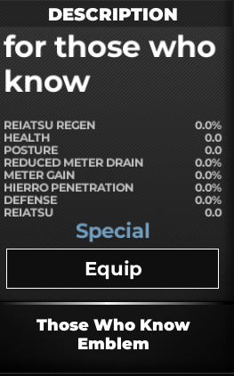 Those Who Know Emblem ( Infinity sacrifice )