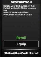 100x Element/shikai Reroll