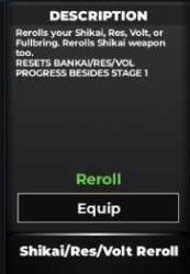 100x Element/shikai Reroll